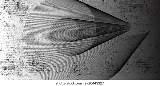 Slant line halftone gradation texture. Fading diagonal stripe gradient background. Vanishing thin parallel line wallpaper for overlay. Small particles of debris and dust. Uneven and worn background. Grunge texture layer.