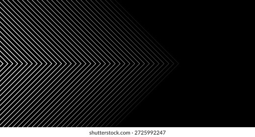 Textura de gradación de semitono de línea inclinada. Fondo de degradado de franja diagonal de desvanecimiento. Fondo de patrón oblicuo negro. Fondo de pantalla de línea paralela delgada que desaparece para superposición