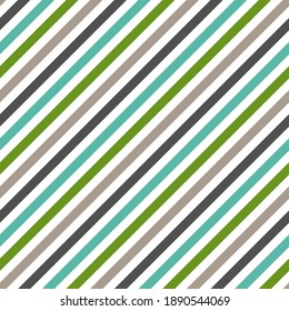 Slant lines stripes classic vector seamless pattern. Parallel lines swatch. Stripes baby fashion print. Colorful oblique parallel lines endless ornament.