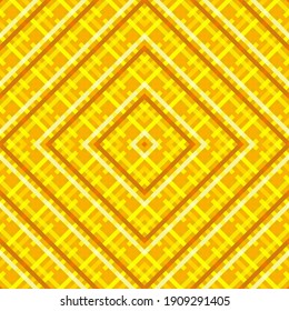 Slant stripes rhombus grid cute vector seamless pattern. Overlaying lines rhombus shapes texture. Stripes chequered candy wrapping print. Colorful overlapping lines grid endless ornament.