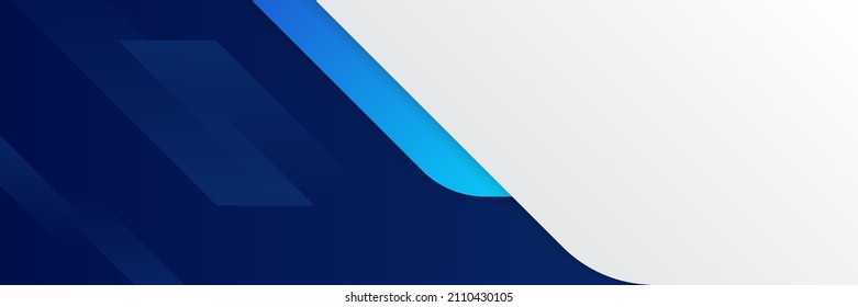 Slant Tech Dark Blue Abstract Memphis Geometric Wide Banner Design Background