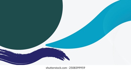 Slant Tech Dark Blue Abstract Memphis Geometric Wide Banner Design Background