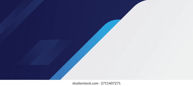 Fondo de diseño de Anuncio ancho geométrico de Memphis Abstractas azul oscuro de Slant Tech

