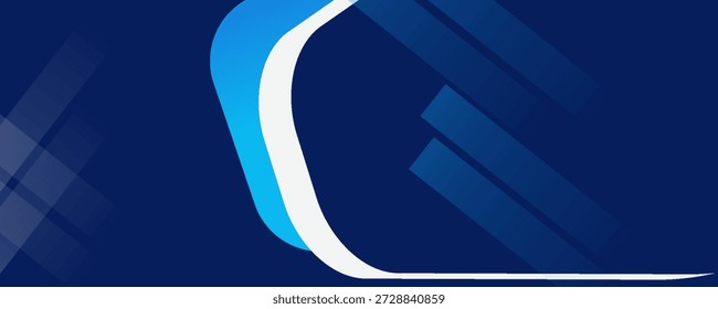 Fondo de diseño de Anuncio ancho geométrico de Memphis Abstractas azul oscuro de Slant Tech