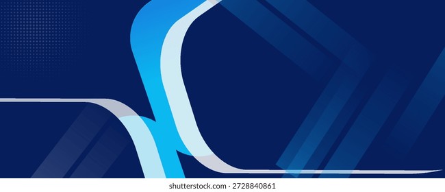 Fondo de diseño de Anuncio ancho geométrico de Memphis Abstractas azul oscuro de Slant Tech