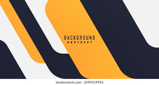 Slant Tech Yellow Abstract Memphis Geometric Wide Banner Design Background