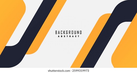 Slant Tech Yellow Abstract Memphis Geometric Wide Banner Design Background