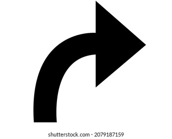 Slanted Arrow Icon White Background