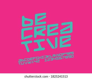 Slanted Be Creative Designer font set