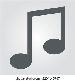 Slanted Beamed Eight Note Music