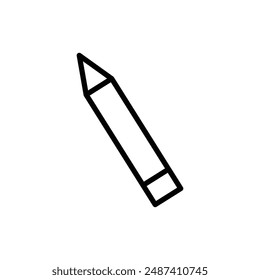 slanted pencil computer mouse cursor click pencil pointer pointing up outline style.