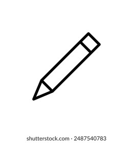 slanted pencil computer mouse cursor click pencil pointer pointing down outline style