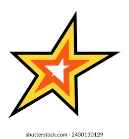 Slanted Star V105 Patch Streetwear, Urban, Luxury, Modern Design Patch Commercial Use