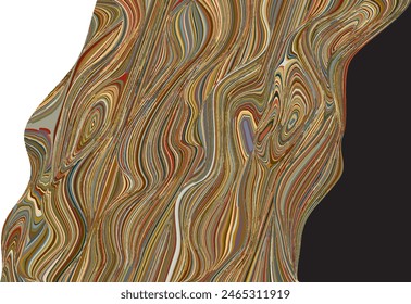 Slanted, wavy abstract pattern, filled with multi color gradients