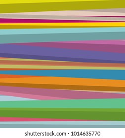 Slanting, colorful stripes overlapping, creating decorative, modern texture