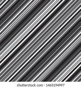 Slanting gray stripes pattern vector and outline. Vector seamless pattern. Monochrome geometric pattern with parallel stripes.