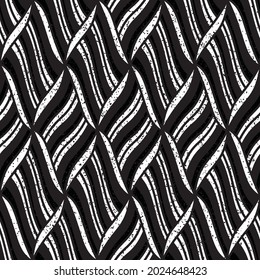 Slanting pattern with black and white lines. Seamless vector illustration eps 10.