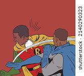 Slap meme. Retro vector illustration.