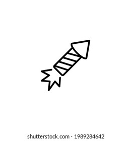 Slapstick, flapper simple thin line icon vector illustration
