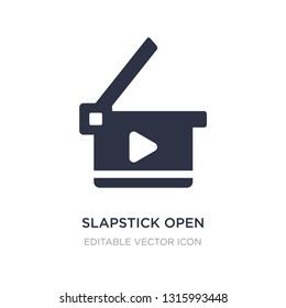 slapstick open icon on white background. Simple element illustration from Cinema concept. slapstick open icon symbol design.