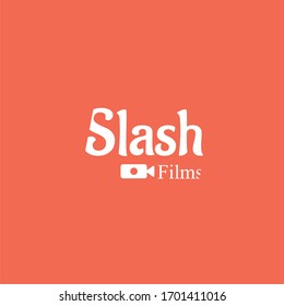 Plantilla de diseño del logotipo de Slash Films 