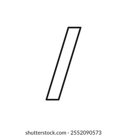 Slash icon Simple thin line flat symbol