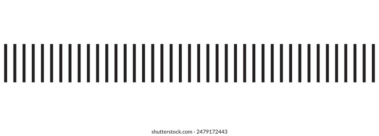 Línea de corte. Borde con líneas diagonales. Ángulo de las bandas de inclinación. Patrón negro de pie de Vector aislado sobre fondo blanco.
