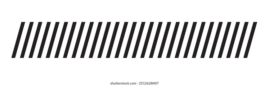Slash line border, diagonal lines. Divider strip Tilt strip geometric abstract border. Diagonal grid. Geometric dashed tape
