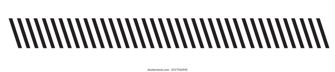 Slash line border, diagonal lines. Divider strip Tilt strip geometric abstract border. Diagonal grid. Geometric dashed tape