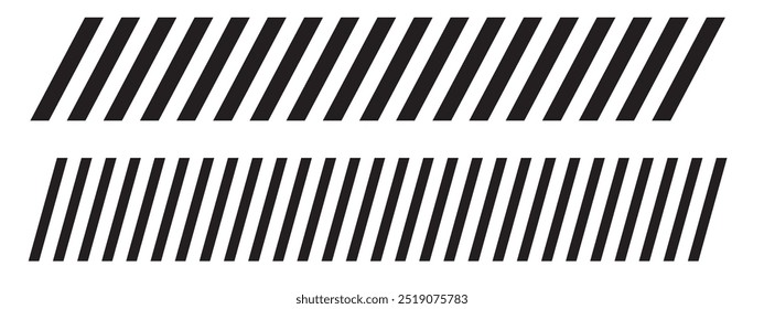 Slash line border, diagonal lines. Divider strip Tilt strip geometric abstract border. Diagonal grid. Geometric dashed tape