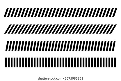 Borda da linha de barra. Faixa divisória de linhas paralelas diagonais. Divisor de barra. Ilustração vetorial