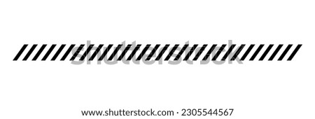 Slash line border. Diagonal parallel lines divider strip. Tilt strip geometric abstract border. Slash divider. Vector illustration isolated on white background.