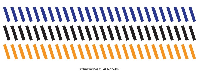 Borde de línea de corte. Filas de líneas negras inclinadas. Borde con líneas diagonales. Borde abstracto geométrico de la tira de la inclinación. Divisor de corte.