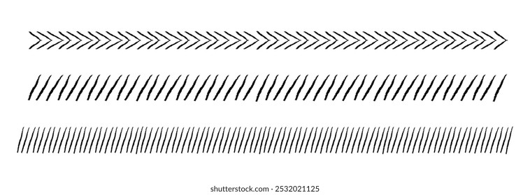 Borda de rabisco de linha de barra, linhas diagonais. Faixa divisória Borda abstrata geométrica da faixa de inclinação. Grade diagonal. Fita geométrica tracejada