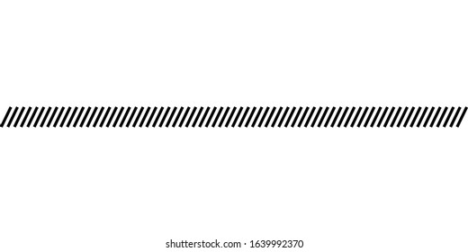 Slash line on white background. Vector illustration. Modern border. Vertical lines. Design footer. EPS 10