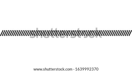 Slash line on white background. Vector illustration. Modern border. Vertical lines. Design footer. EPS 10