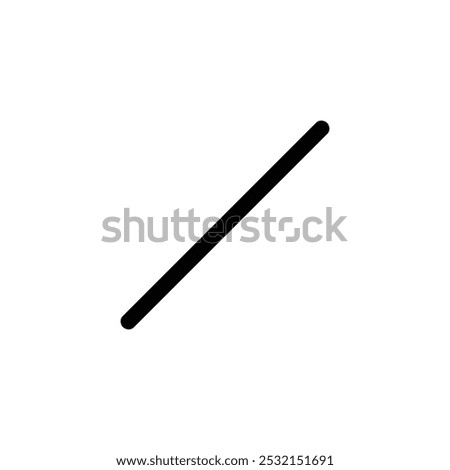 Slash liner icon , Division. Fraction Symbol, vector art  slash