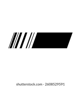 Slash lines pattern. Border with tilted parallel stripes. Embroidery ornament with slanted stitches on white background. Vector graphic illustration.