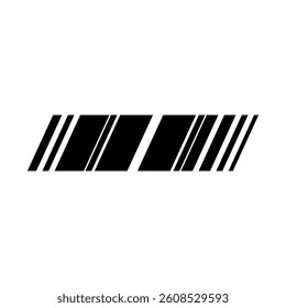 Slash lines pattern. Border with tilted parallel stripes. Embroidery ornament with slanted stitches on white background. Vector graphic illustration.