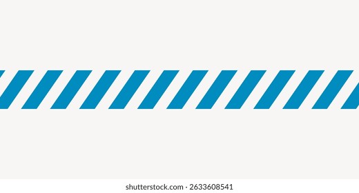 Slash lines pattern. Border with tilted parallel stripes. Embroidery ornament with slanted stitches on white background. Geometric print for caution tape or barrier.