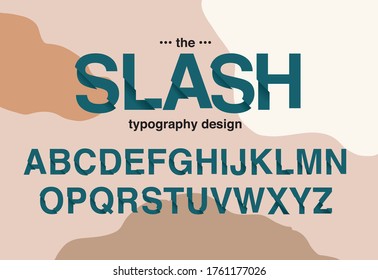 slash typography design vector, illustration