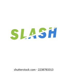 slash word logo, wordmark logo