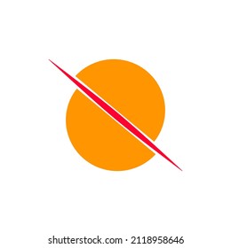slashed circle logo template, vector, minimalism, branding