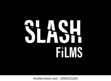 Slashed logo for slash films vectorial logotype