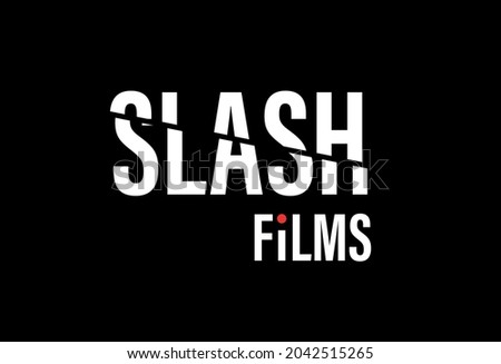 Slashed logo for slash films vectorial logotype