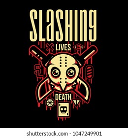 Slashing Party Illustration