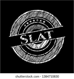 Slat on chalkboard. Vector Illustration. Detailed.