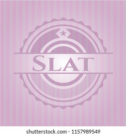 Slat pink emblem. Retro