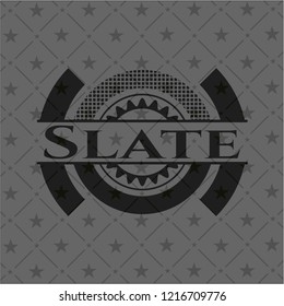 Slate black emblem. Vintage.