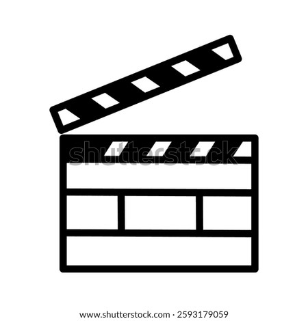 slate clapboard clapperboard take action cut movie bioskop film festival cannes cinema theater - icon logo flat element graphic sketch symbol vector sticker set pack sheet